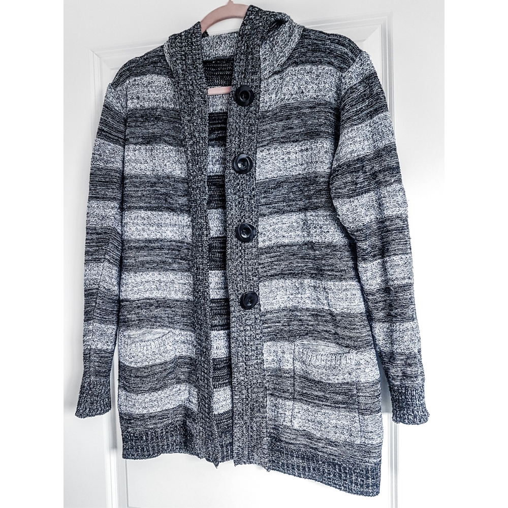 Striped Button Up Sweater
